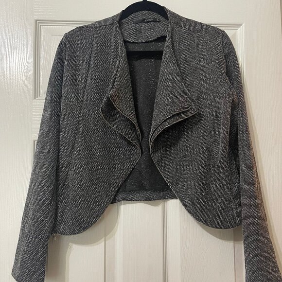 Cropped Black/Grey Jacket - Picture 1 of 2